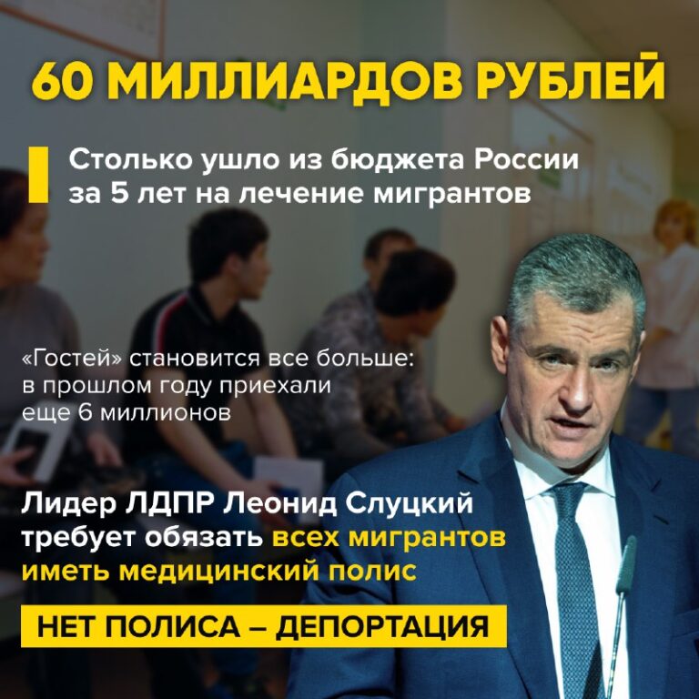 Миграционная политика: Требование ЛДПР о медицинском страховании